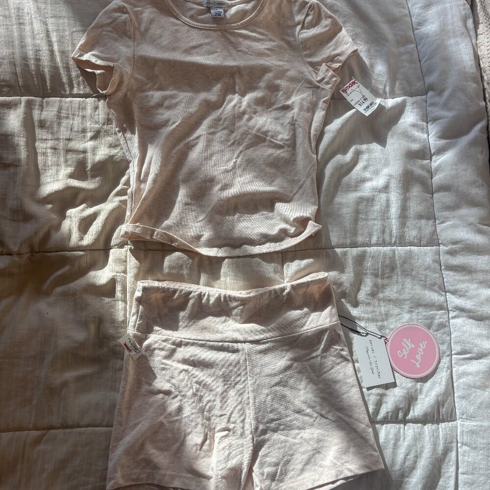 Better Together Cream Short Sleeve & Short Set